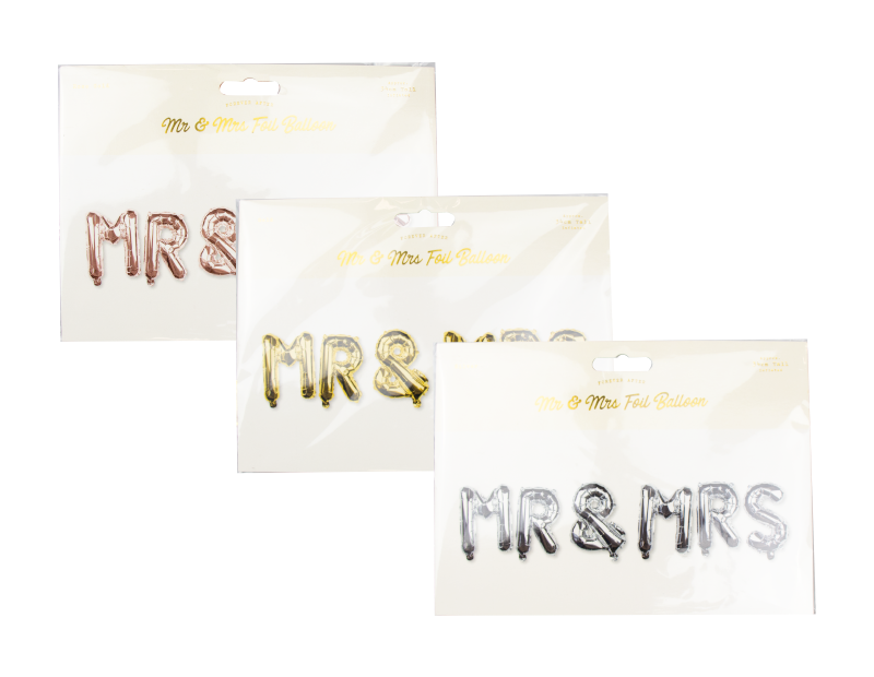 Mr &amp; Mrs Foil Balloons 34cm - Tall