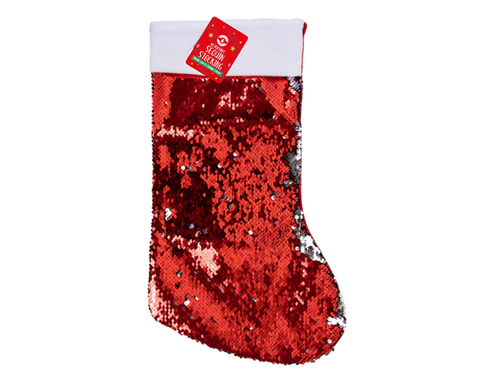 North Pole - Christmas paillette stocking 39cm