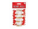 DS - mini træklemmer med hjerte 12stk